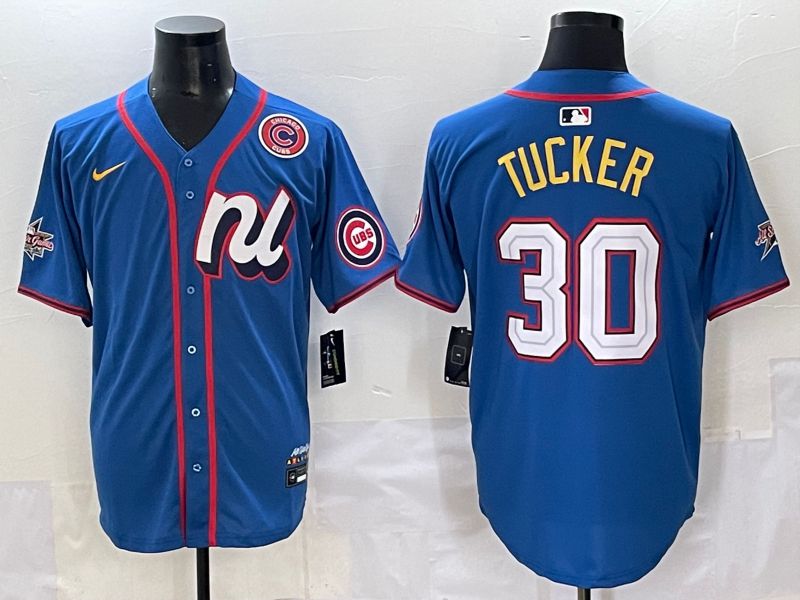 Men 2025 Chicago Cubs #30 Tucker Blue All star Nike MLB Jersey style 1->chicago cubs->MLB Jersey